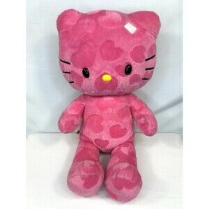 Hello Kitty Build-A-Bear Valentine's Day Pink Hearts Plush 2013 - No Bow